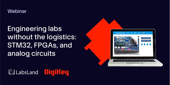 image of Engineering labs without the logistics: STM32, FPGAs, and analog circuits webinar