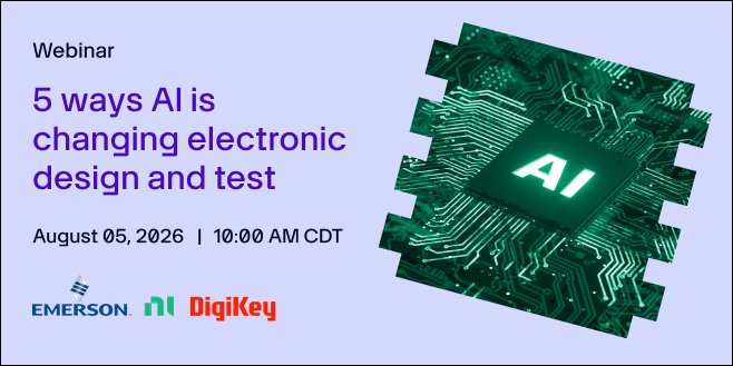 image of 5 ways AI is changing electronic design and test webinar