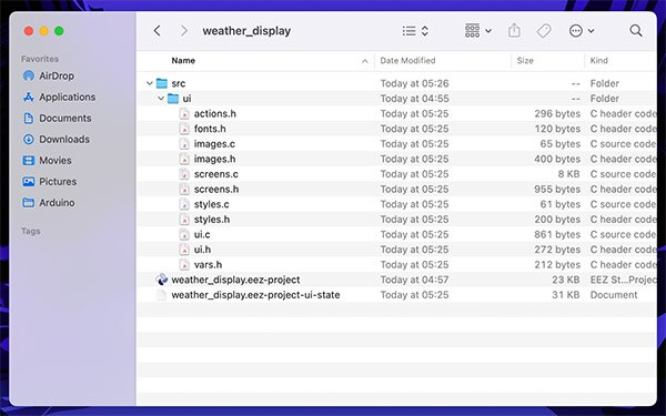 How to Export a Graphical UI From EEZ Studio to Arduino