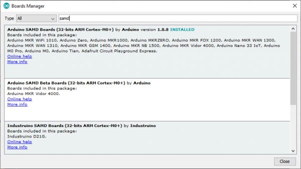 Installing Board Definitions in the Arduino IDE