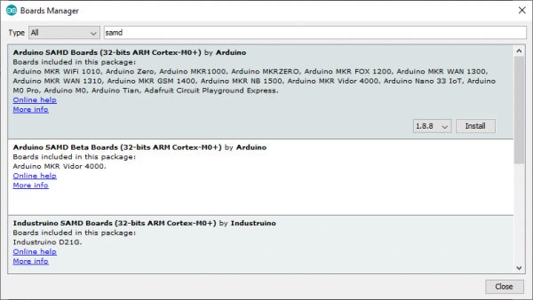 Installing Board Definitions in the Arduino IDE