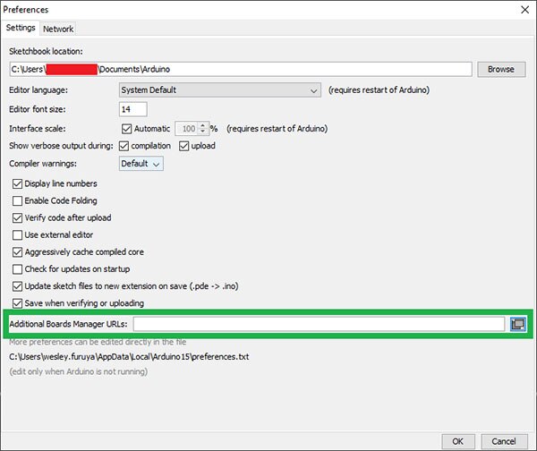 Installing Board Definitions in the Arduino IDE
