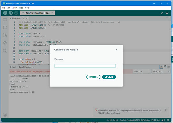 Image of Arduino OTA Updates Without an Arduino Cloud Account