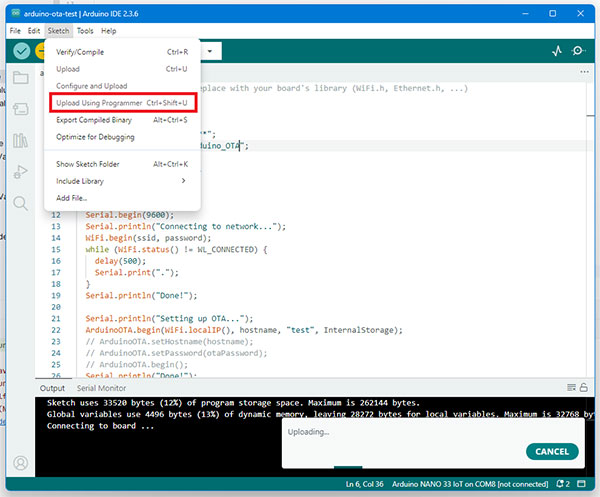 Image of Arduino OTA Updates Without an Arduino Cloud Account