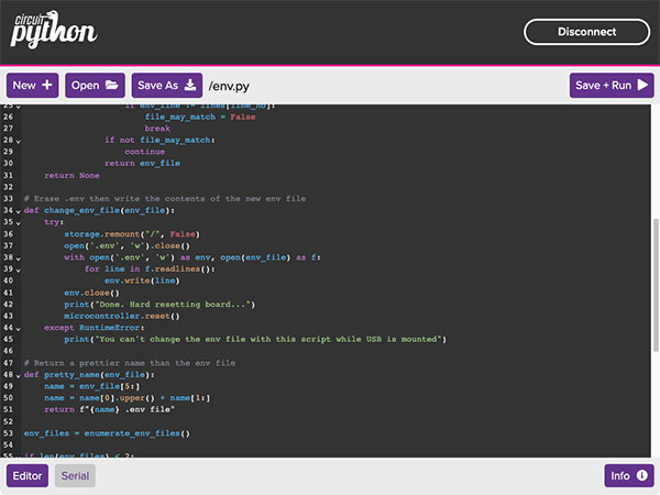 Image of CircuitPython Web Workflow Code Editor Quick Start