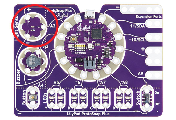 Image of LilyPad Light Sensor V2 Hookup Guide