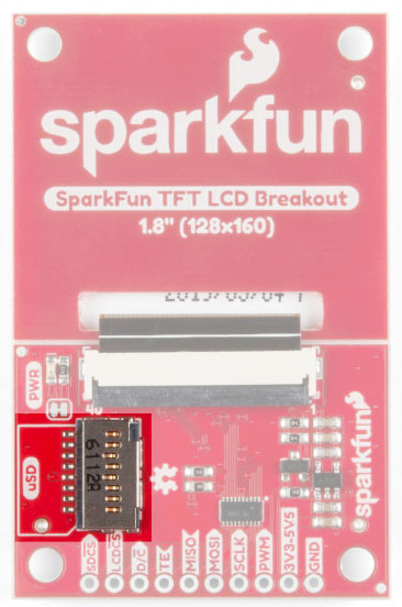 Image of TFT LCD Breakout 1.8in 128x160 Hookup Guide