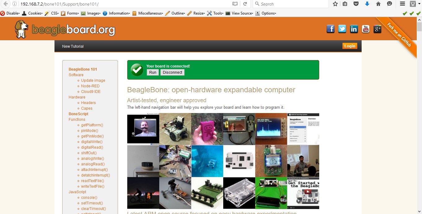 Figure 4: BBG Wireless server webpage
