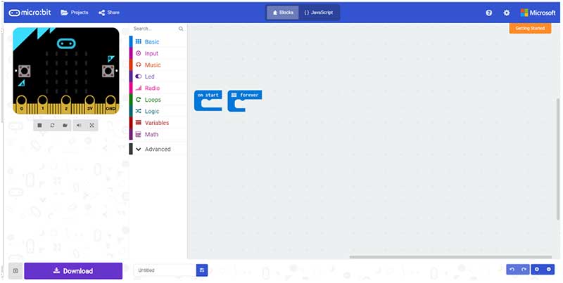 An Overview of Makecode and getting started with Micro:bit