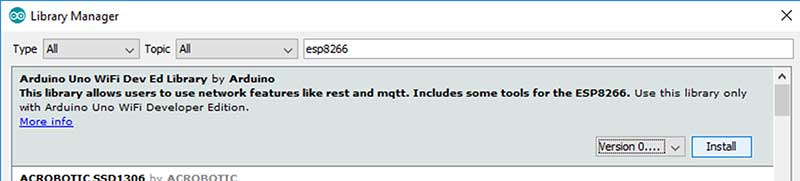 Image of Now we will install the ESP8266 library