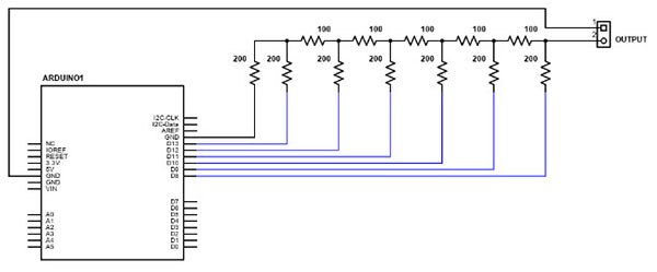 How To Build a Simple R-2R DAC Shield for the Arduino UNO