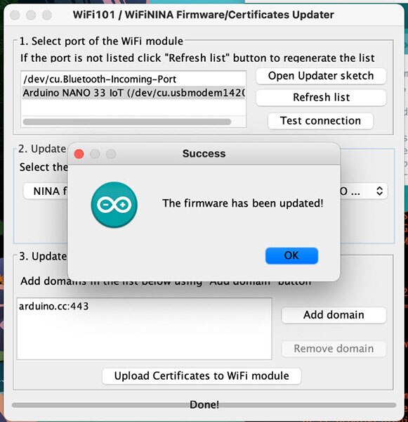 How to Update the NiNa Firmware on Arduino Boards