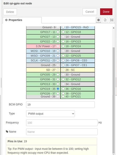 How to Control LED Intensity Using Node-RED