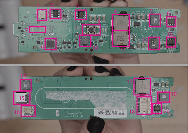 Image of Teardown of CurrentBody Series 2 and Shark Cryoglow LED Therapy Masks