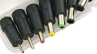 Image of Using a Universal DC Adapter Kit to Identify Unknown Power Plugs