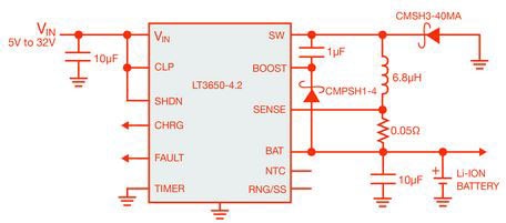 image of Typical application circuit for the LT3650