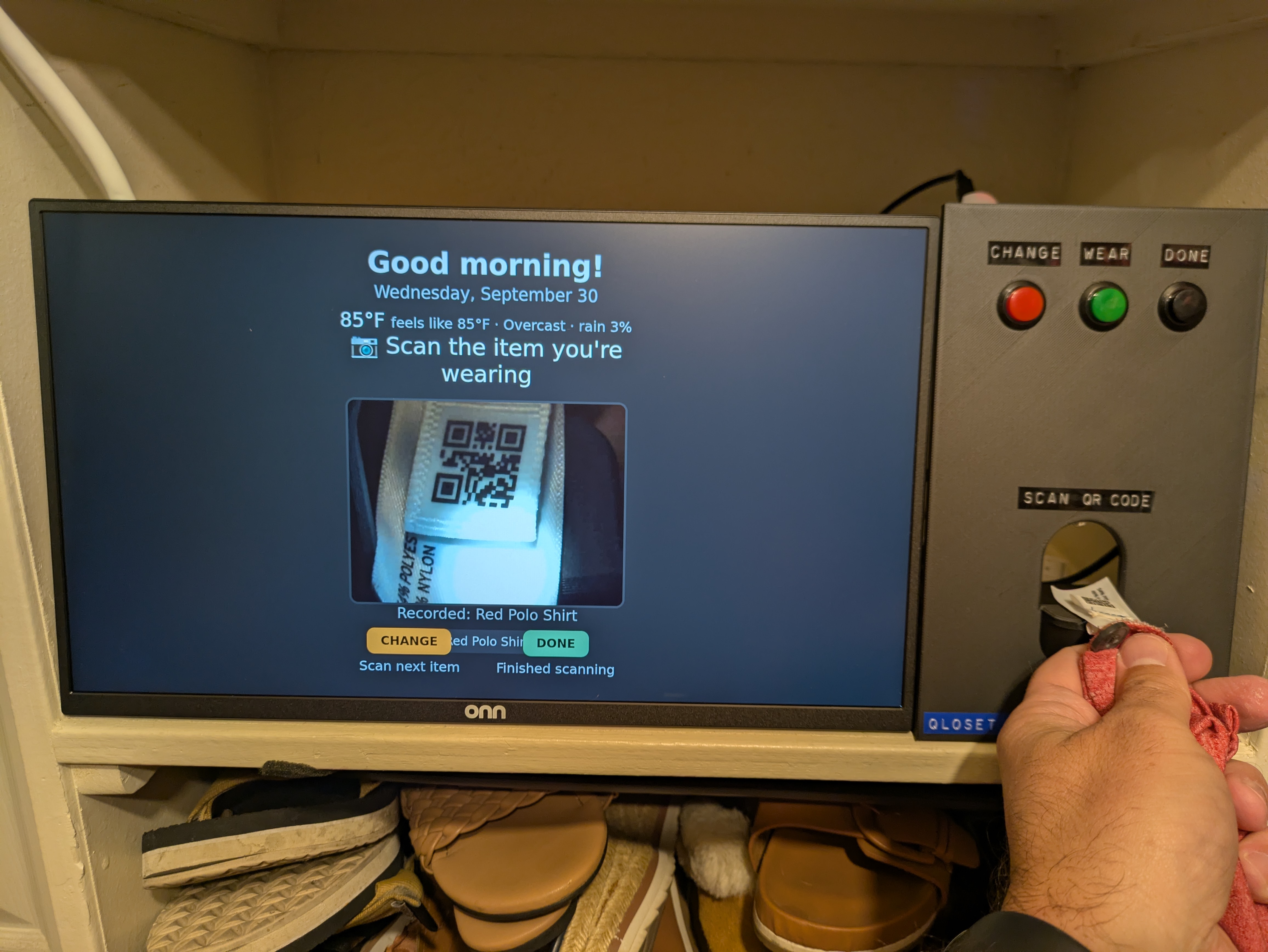 scanning QR code