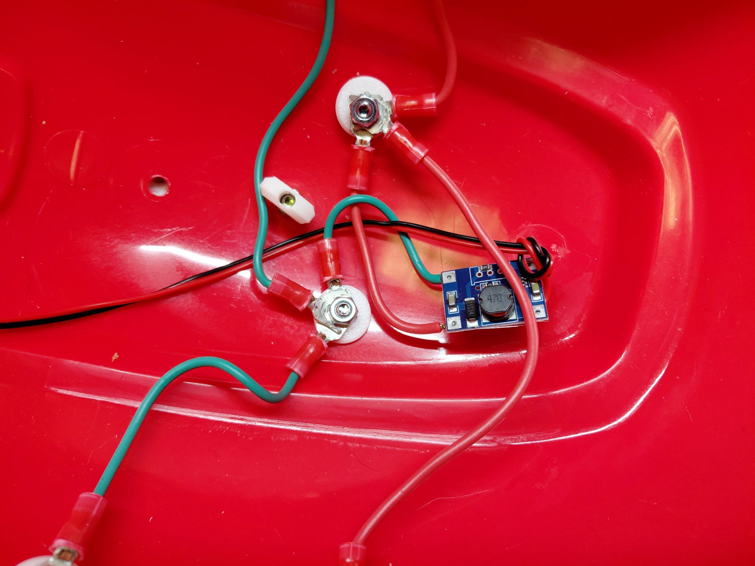 Boost converter in helmet